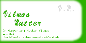 vilmos mutter business card